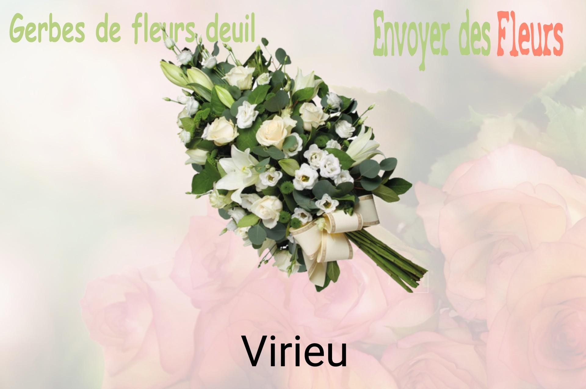 Gerbe de fleurs de deuil livrée à Virieu